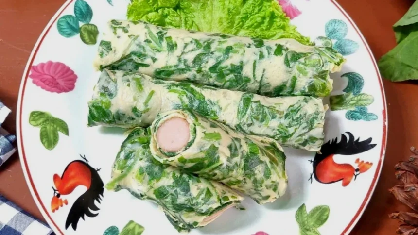 Resep Sosis Gulung Bayam Telur, Bekal Sehat dan Enak untuk Makan Siang!!