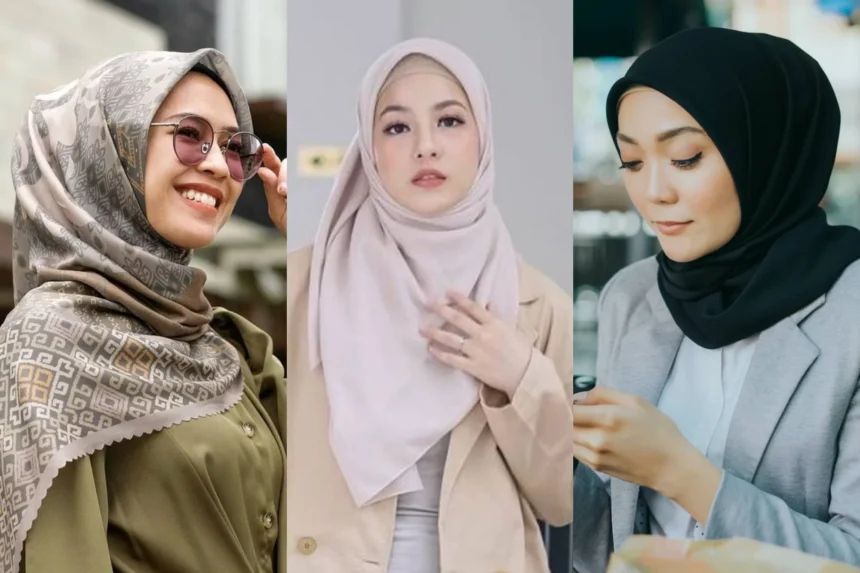 Cara Memakai Hijab Segi Empat Tanpa Jarum Pentul