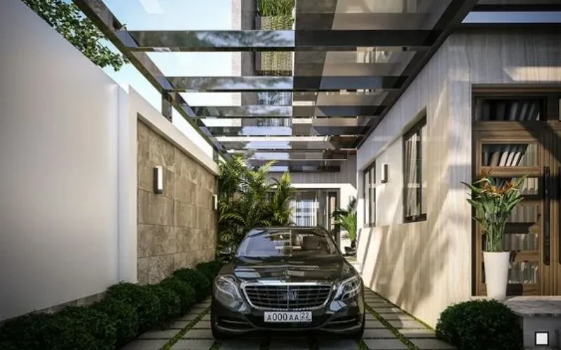 10 Contoh Model Garasi Mobil yang Ideal untuk Rumah Masa Kini!!
