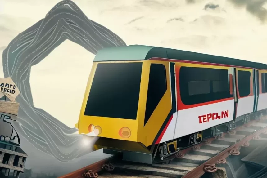 Gambar yang menggambarkan proyek Kereta Cepat dan masalah jebakan utang