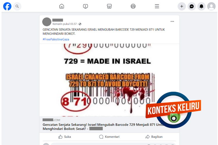 Barcode Israel: Hoaks Lama Yang Kembali Beredar