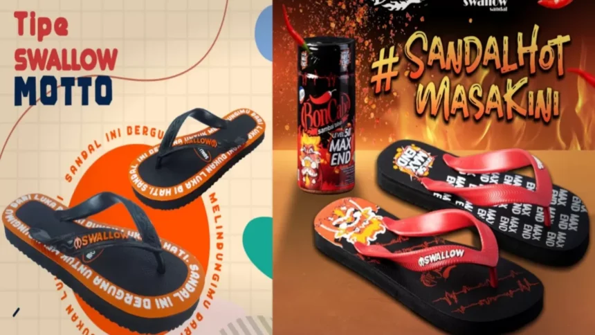 Makin Kece Walaupun Pakek Sandal Jepit, Kolaborasi Swallow yang Modis Banget!