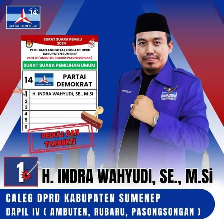 Jadi Caleg ke-3 Kalinya, Ini Deretan Prestasi H. Indra Wahyudi Ketua DPC Demokrat Sumenep