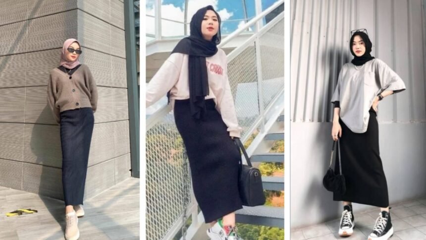 Cara Unik Padukan Rok Span Rajut Hitam, Fashion Item yang Sedang Trending, Lebih Simple, Stylish dan Elegan