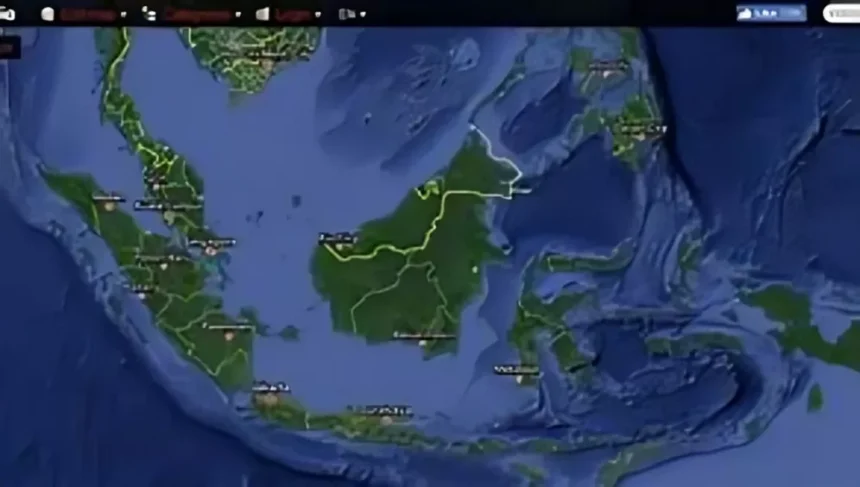 foto peta indonesia lewat satelit