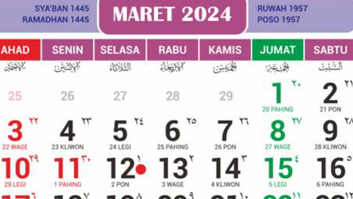 Dua Long Weekend di Bulan Maret 2024: Tanggal-tanggal Penting untuk Dicatat