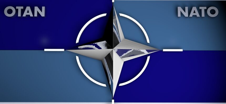 logo, nato, blue