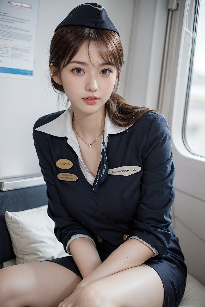 ai generated, woman, flight attendant