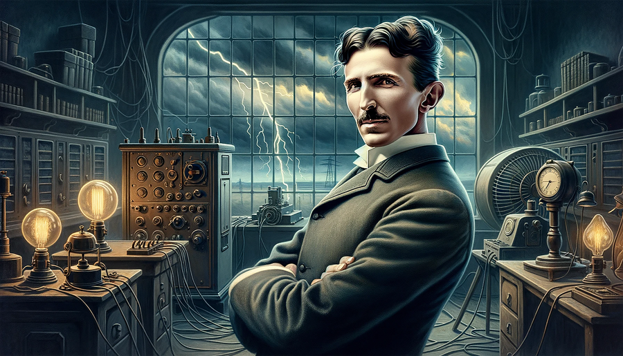 ai generated, man, nikola tesla