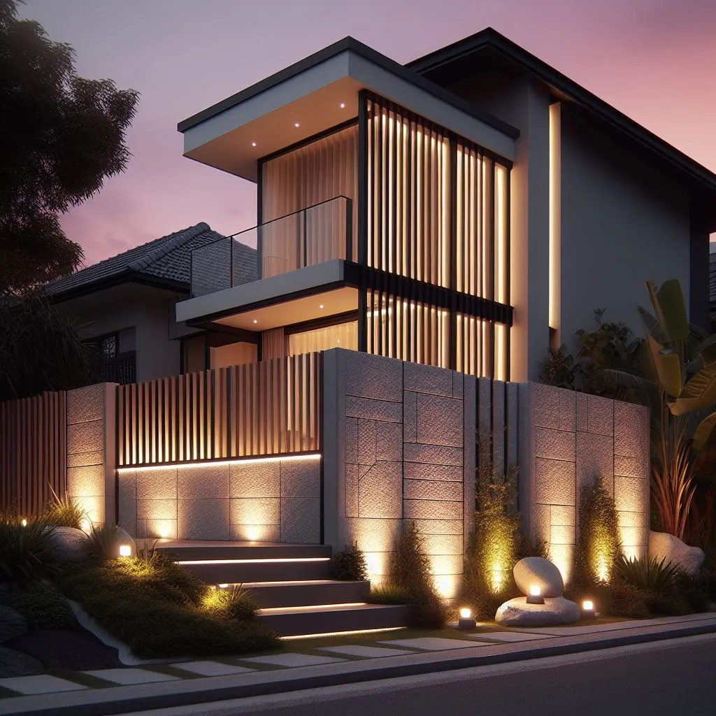 5 Ide Desain Inspiratif Pagar Tembok Batu Alam Minimalis Rumah Anda