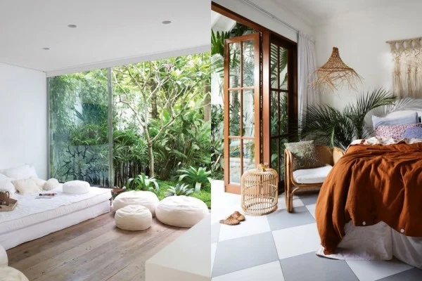 Taman Elegan ala Modern: Pesona Minimalis di Depan Kamar Tidur