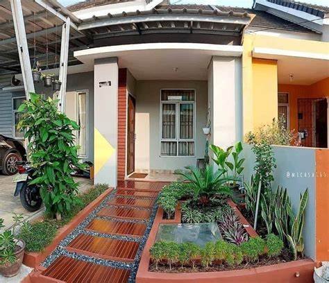 Mungil Tapi Cantik, Desain 25 Taman Minimalis di Teras Depan Rumah yang ...