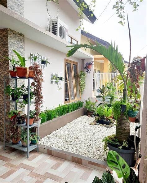 Mungil Tapi Cantik, Desain 25 Taman Minimalis di Teras Depan Rumah yang ...