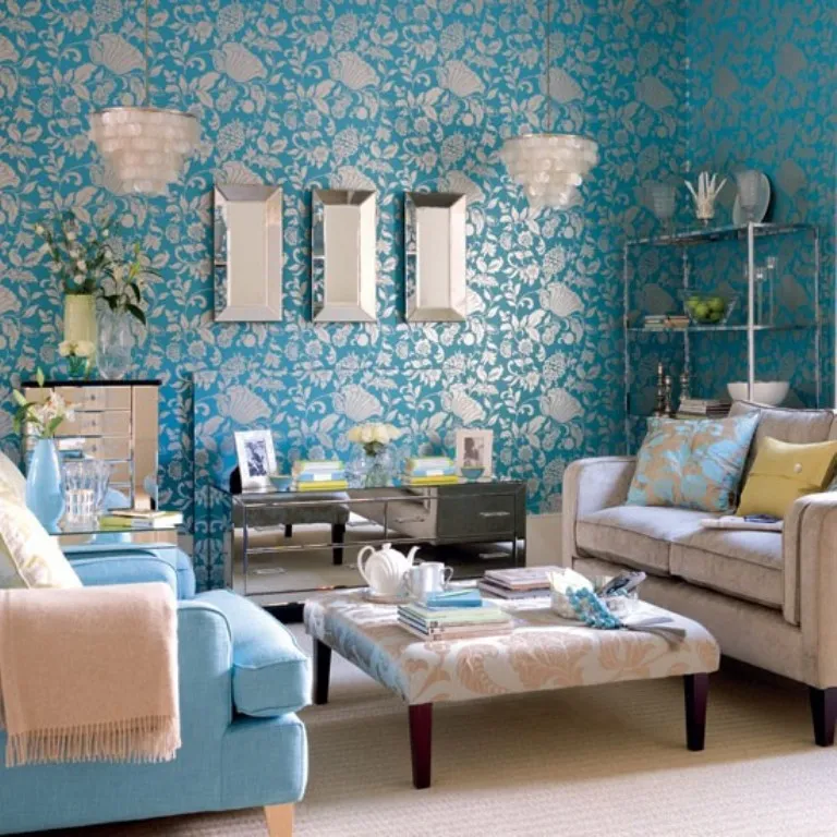 17 Contoh Wallpaper Dinding Ruang Tamu Elegan | Sun-ebank.com