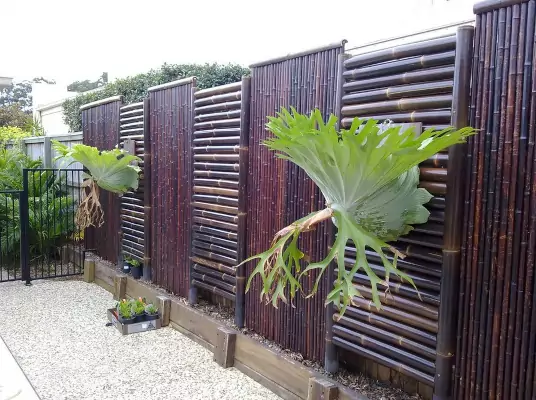 10 Inspirasi Desain Taman dengan Pagar Bambu yang Menawan