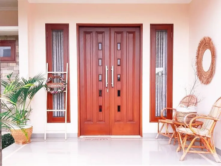 Rasakan Kehangatan Alami dengan Pintu Minimalis Modern 2 Pintu Kayu 