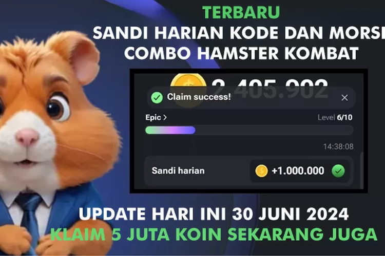 Hamster Kombat Bagikan Kode Rahasia! Dapatkan Jutaan Koin Tanpa Repot (30 Juni 2024) (Ilustrasi)