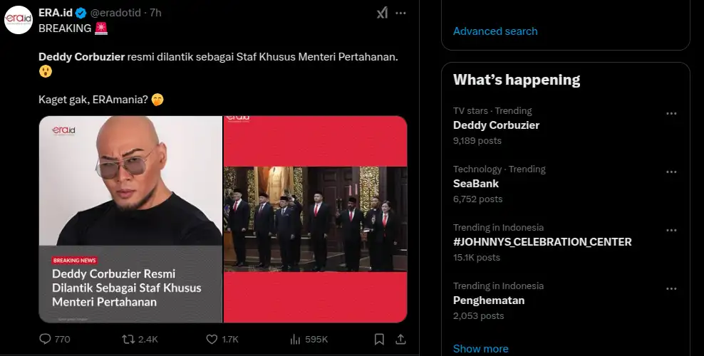 Viral di Twitter, Deddy Corbuzier Jadi Stafsus Menhan: Apa Kata Netizen dan Pakar? (Ilustrasi)