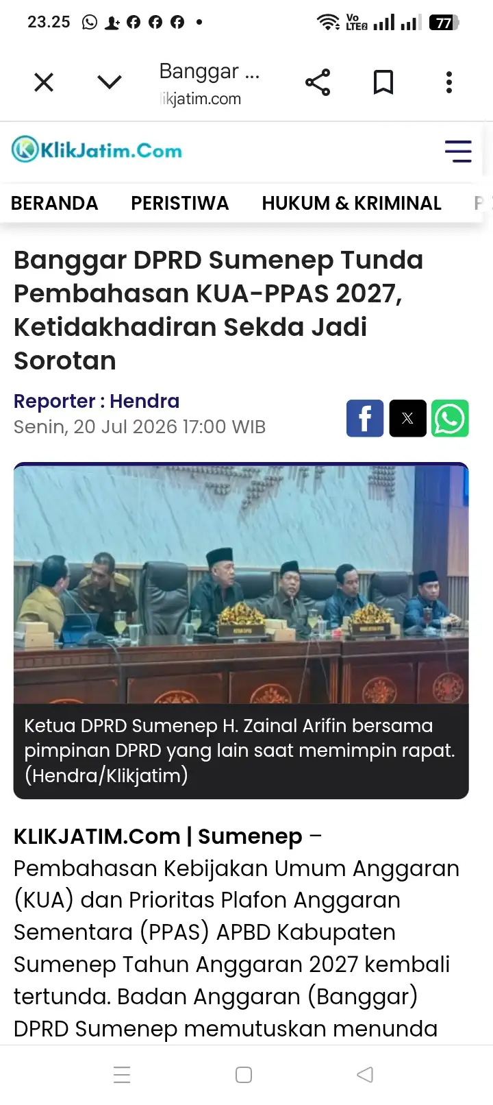 Pembahasan KUA-PPAS APBD Sumenep 2027 Ditunda, Banggar DPRD Soroti Ketidakhadiran Ketua TAPD (Ilustrasi)